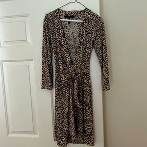 BCBG Leopard Wrap Dress